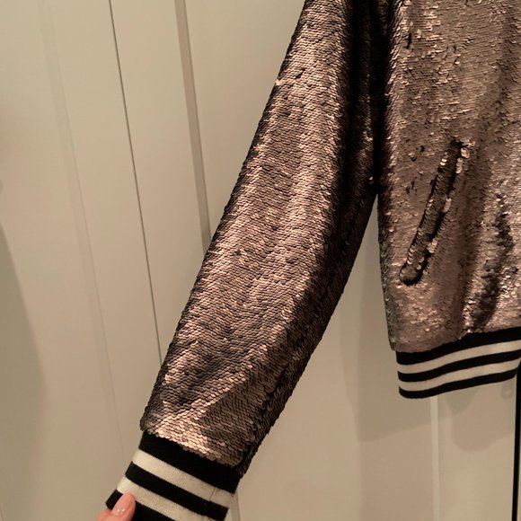 Rebecca Minkoff Sequin Bomber Jacket - Picture 4 of 6